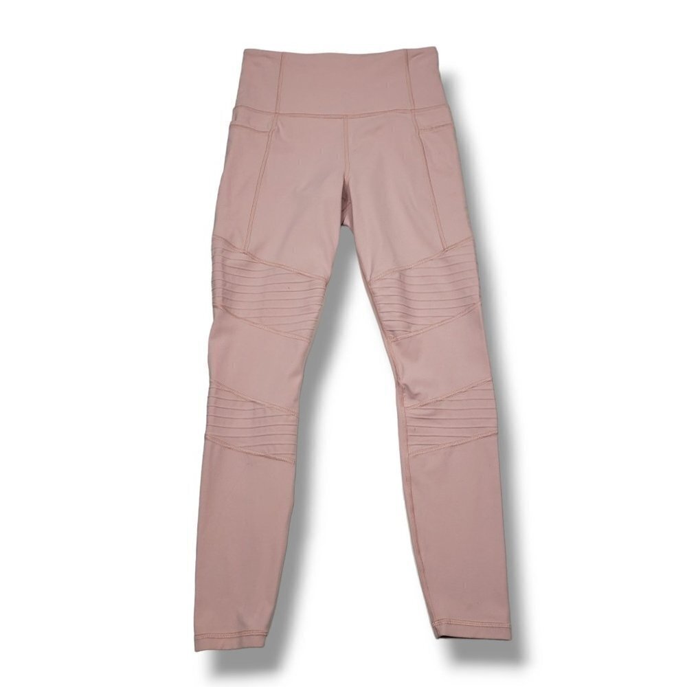 Athleta Inclination Moto Tight Womens‎ Small Pink Pull On Leggings